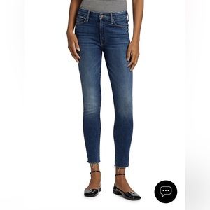 MOTHER High Waisted Looker Ankle Fray, Not Rough Enough Jeans Size 25